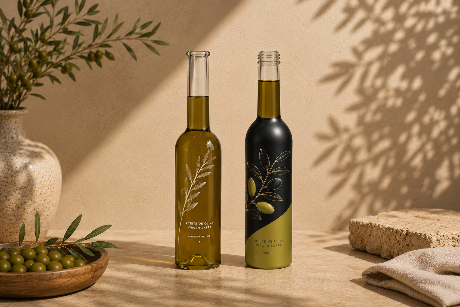 Familia Óperra: Botellas versátiles para aceites y licores
